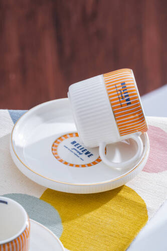 Adonis Orange 6 Kişilik Kahve Fincan Takımı - 100 ml - 2