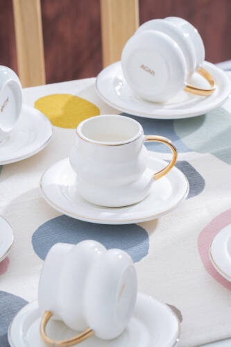 Ailani 6 Kişilik Kahve Fincan Takımı - 90 ml - Acar