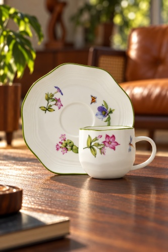 Ailsa 6 Kişilik Porselen Kahve Fincan Takımı - 90 ml - 4