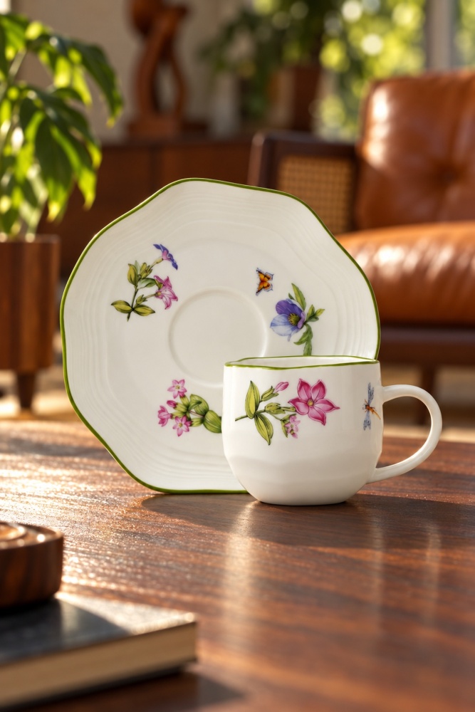 Ailsa 6 Kişilik Porselen Kahve Fincan Takımı - 90 ml - 4