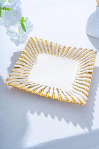 Alba Dekoratif Kare Sunum Tabak - 33 cm - Acar