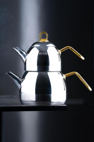 Alexi Maxi Steel Teapot Set - Gold - 5