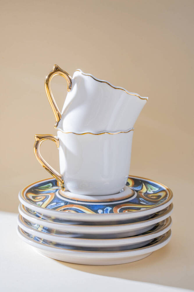 Alviera 6 Kişilik Kahve Fincan Takımı - 90 ml - 3