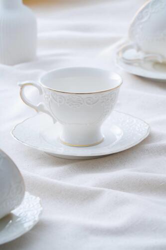 Angela 6 Kişilik Gold Çay Fincanı Takımı - 220 ml - Acar