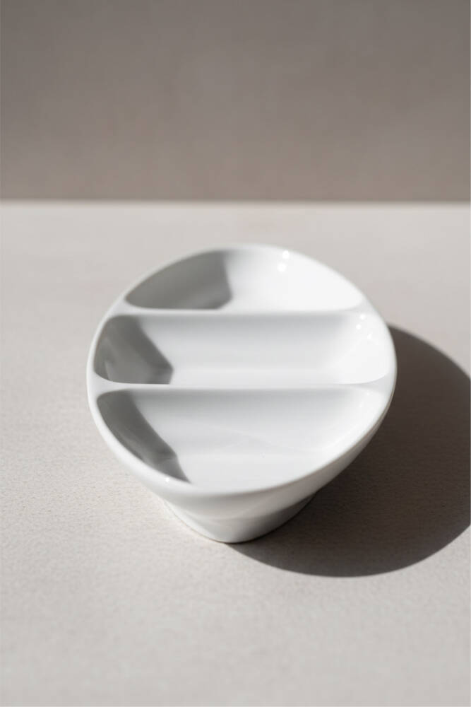 Aria Oval Bölmeli Kayık Tabak - 25 cm - 2