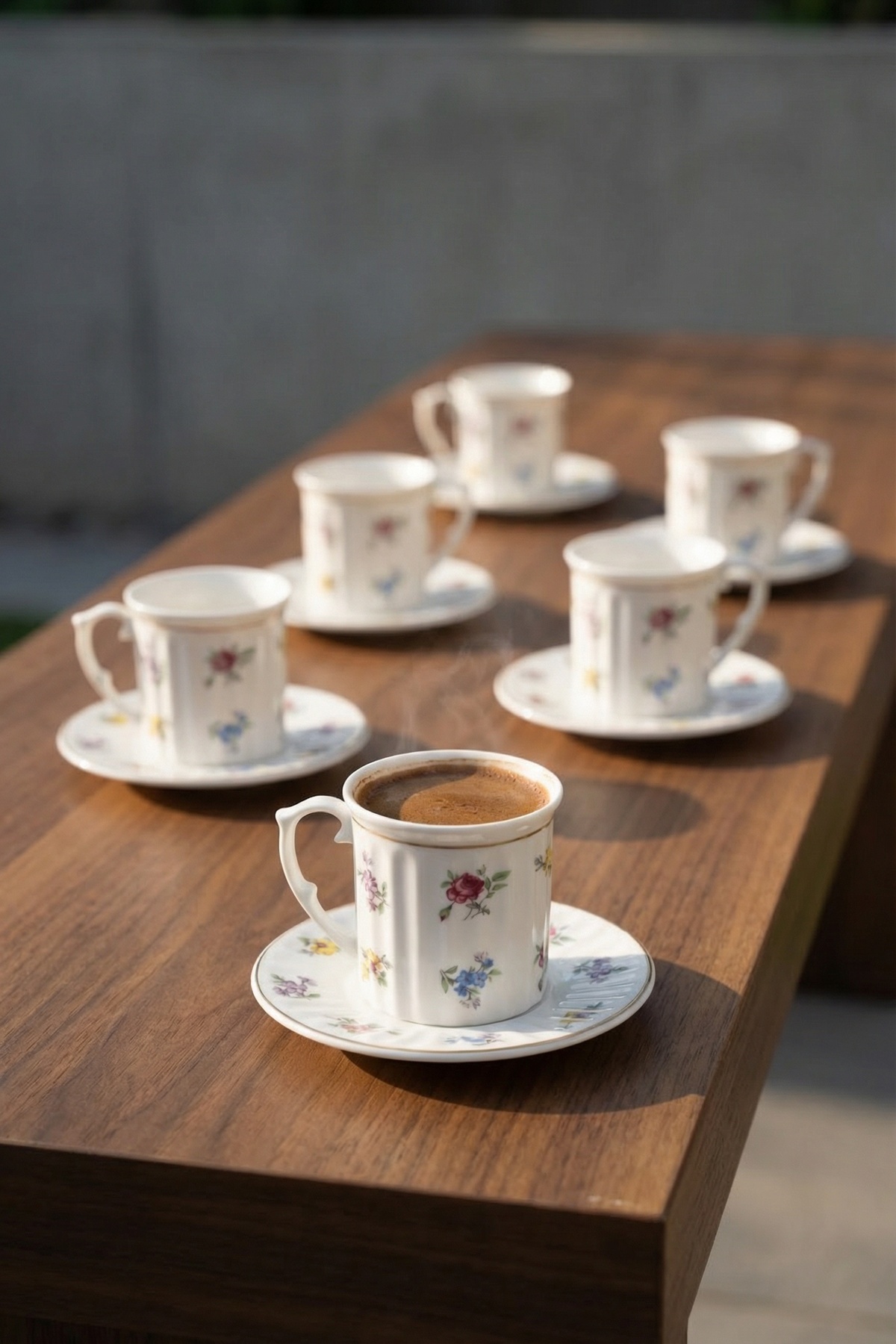 Ariella 6 Kişilik Porselen Kahve Fincan Takımı - 100 ml
