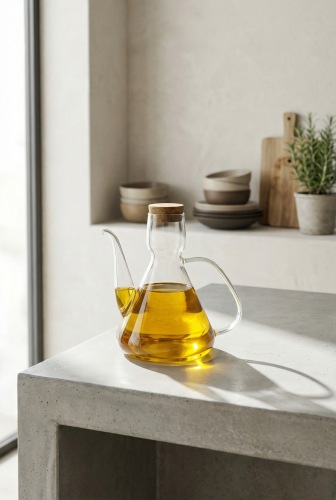 Arlina Akasya Kapaklı Cam Yağdanlık - 1000 ml - Acar