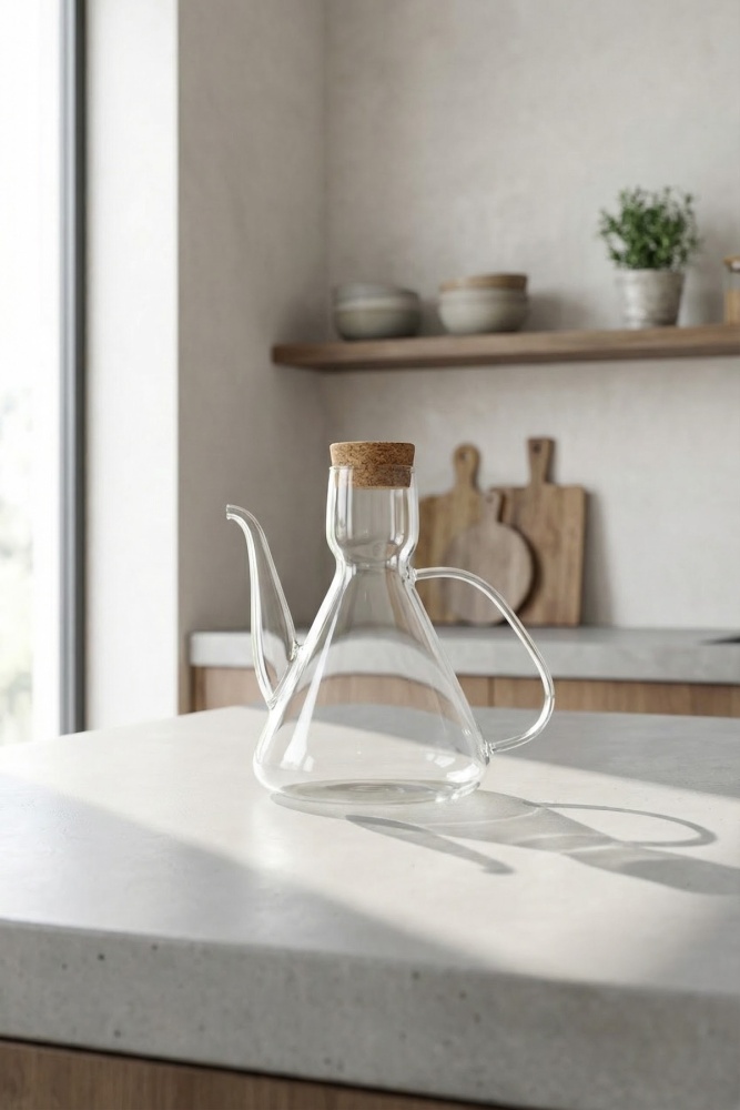 Arlina Akasya Kapaklı Cam Yağdanlık - 1000 ml - 2