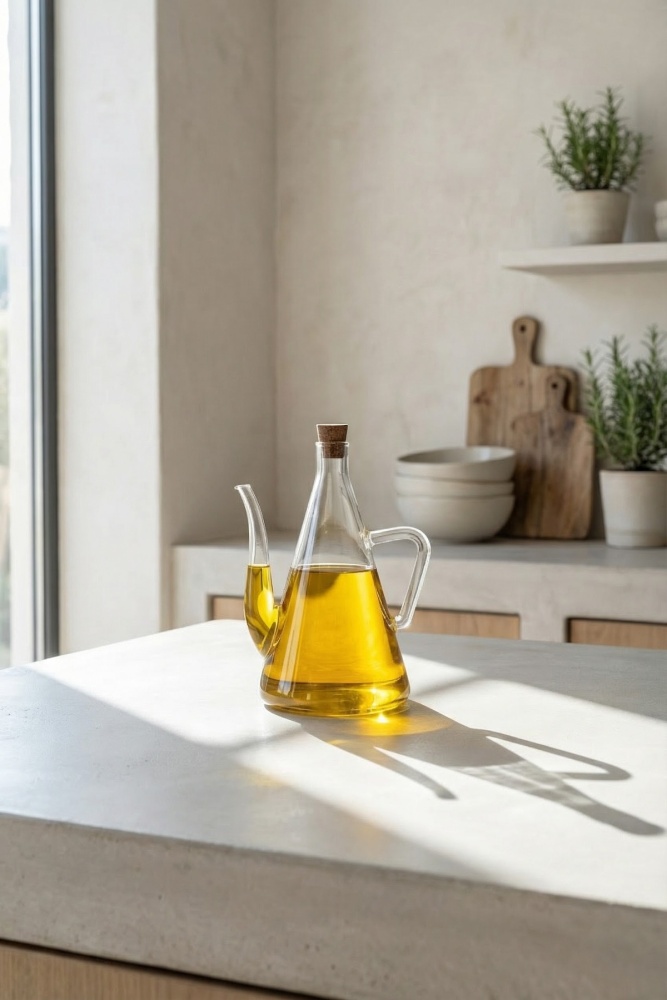 Arlina Akasya Kapaklı Cam Yağdanlık - 500 ml - 1