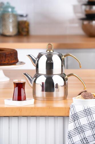 Armin Medium Teapot Set - Gold - 1