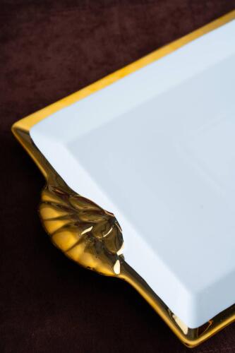 Arven Dikdörtgen Gold Sunum Tepsi - 45 cm - 3