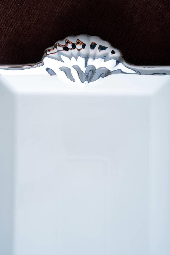 Arven Dikdörtgen Silver Sunum Tepsi - 33 cm - 5