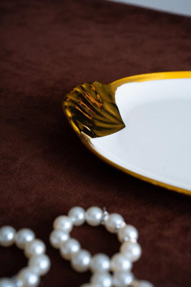 Arven Oval Gold Sunum Tepsisi - 33 cm - 6