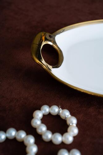 Arven Oval Gold Sunum Tepsisi - 33 cm - 7