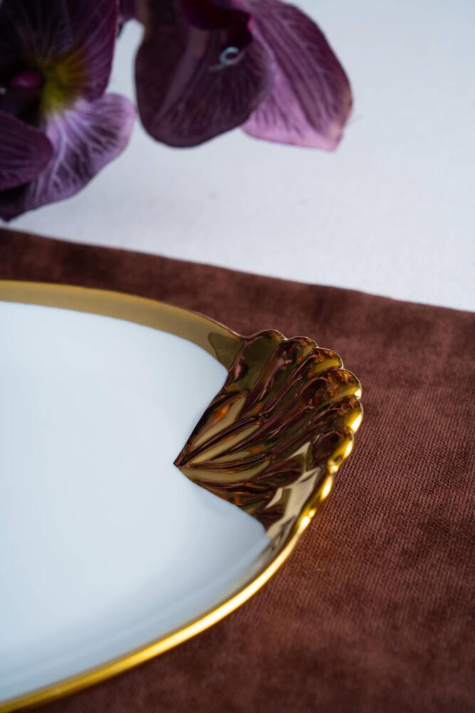 Arven Oval Gold Sunum Tepsisi - 41 cm - 5