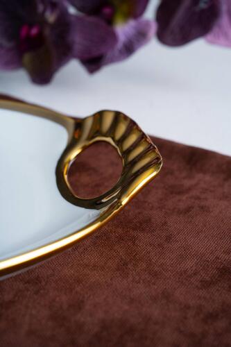 Arven Oval Gold Sunum Tepsisi - 45 cm - 3