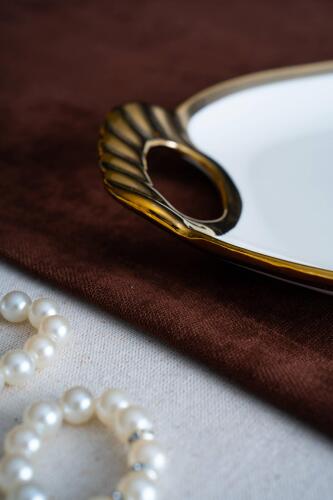 Arven Oval Gold Sunum Tepsisi - 45 cm - 5