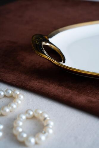 Arven Oval Gold Sunum Tepsisi - 45 cm - 3