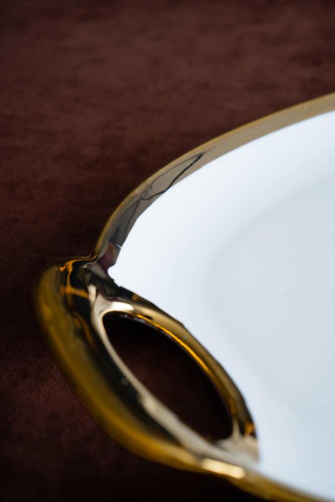 Arven Oval Gold Sunum Tepsisi - 45 cm - 4