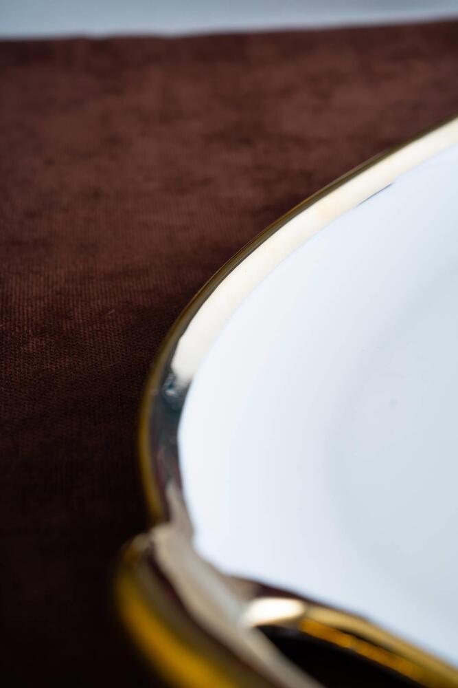 Arven Oval Gold Sunum Tepsisi - 45 cm - 5