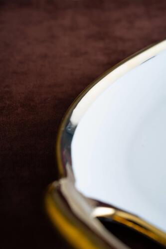 Arven Oval Gold Sunum Tepsisi - 45 cm - 6