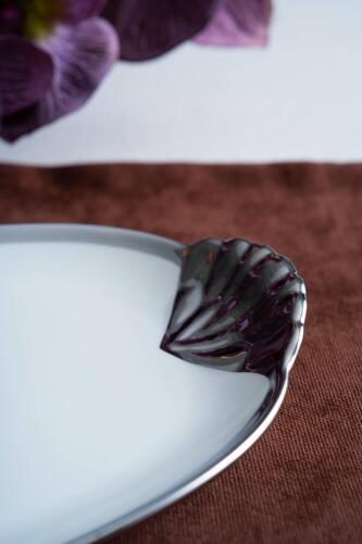 Arven Oval Silver Sunum Tepsisi - 33 cm - 2