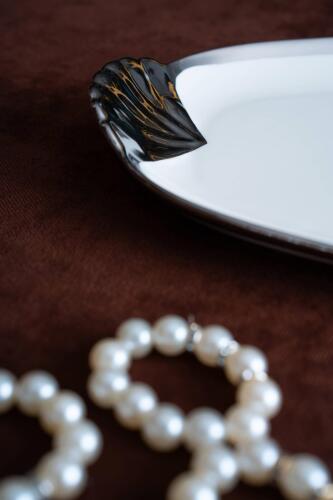 Arven Oval Silver Sunum Tepsisi - 33 cm - 3