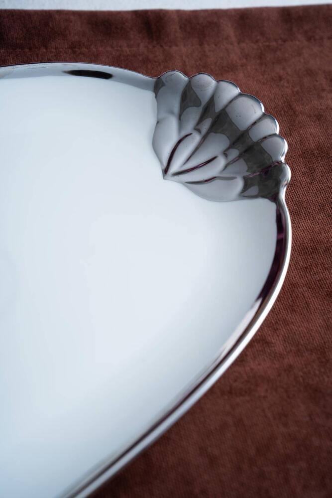 Arven Oval Silver Sunum Tepsisi - 41 cm - 5