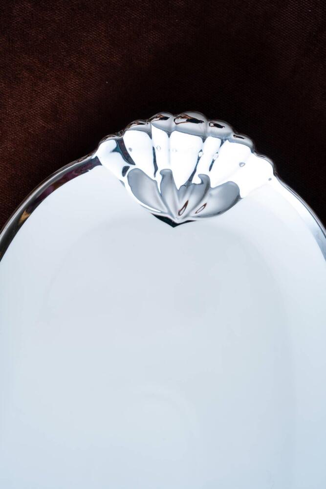 Arven Oval Silver Sunum Tepsisi - 41 cm - 16