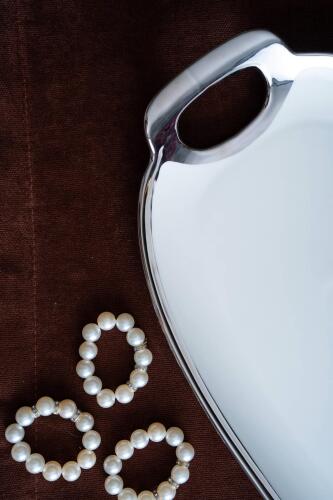 Arven Oval Silver Sunum Tepsisi - 41 cm - 10