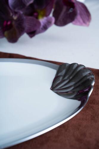 Arven Oval Silver Sunum Tepsisi - 45 cm - 5