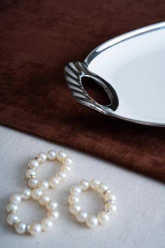 Arven Oval Silver Sunum Tepsisi - 45 cm - 8