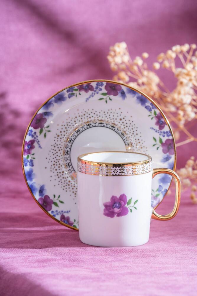 Ashley 6 Kişilik Kahve Fincanı Takımı - 90 ml - 2