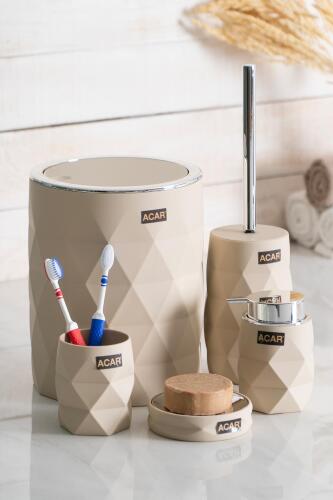 Astoria 5 Piece Bathroom Set - Cream - 3