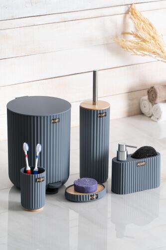 Astoria 5 Piece Bathroom Set - Gray - 4