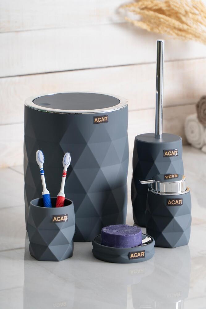 Astoria 5 Piece Bathroom Set - Gray - 5