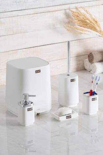 Astoria 5 Piece Bathroom Set - White - 1