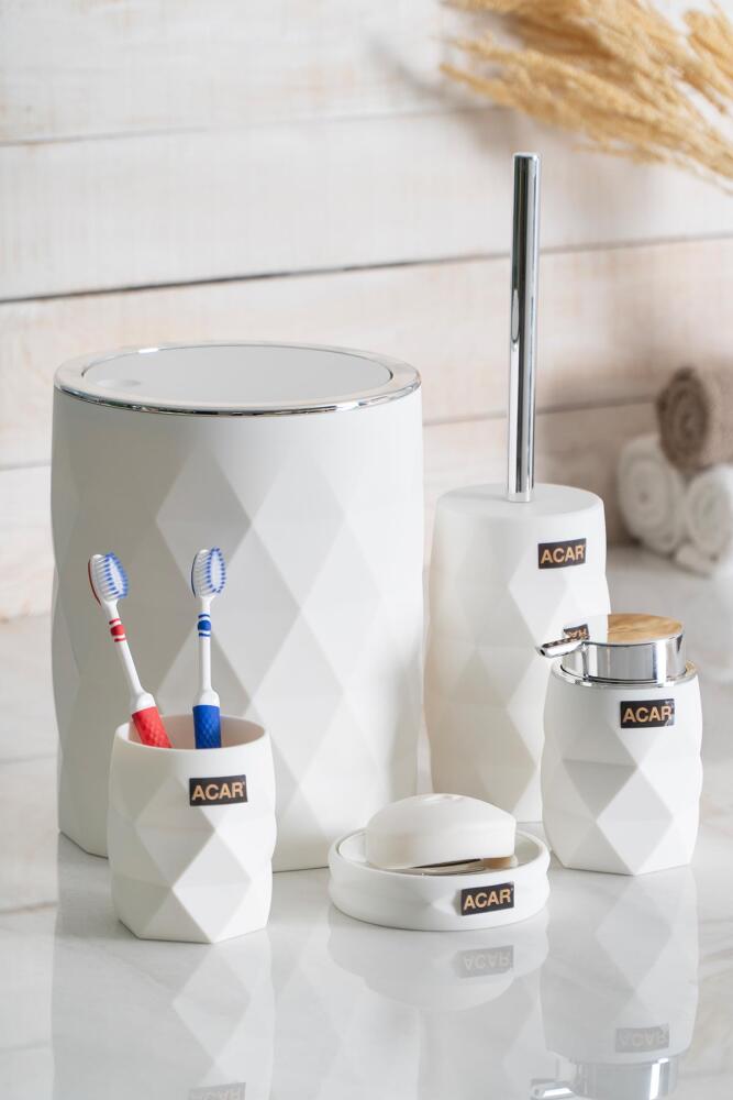 Astoria 5 Piece Bathroom Set - White - 5