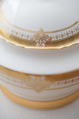 Astoria 60 Piece Gold Porcelain Dinner Set For 12 People - 4