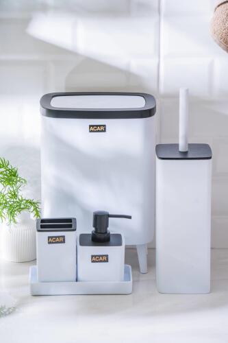 Astoria Akrilik 5 Parça Banyo Seti - Beyaz 