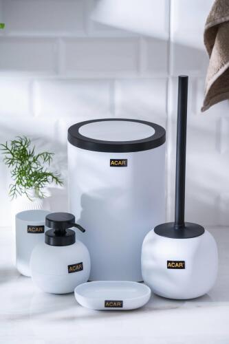 Astoria Akrilik 5 Parça Banyo Seti - Beyaz 