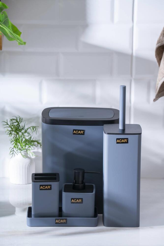 Astoria Akrilik 5 Parça Banyo Seti - Gri - 1