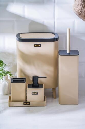 Astoria Akrilik 5 Parça Banyo Seti - Krem - 1