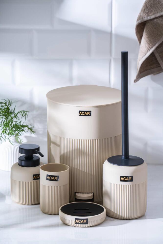 Astoria Akrilik 5 Parça Banyo Seti - Krem - 1