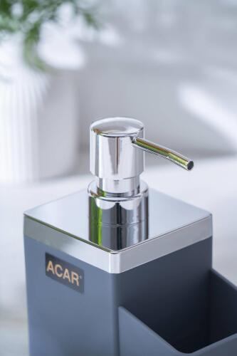 Astoria Akrilik Sünger Hazneli Sıvı Sabunluk - Gri/Silver - 2