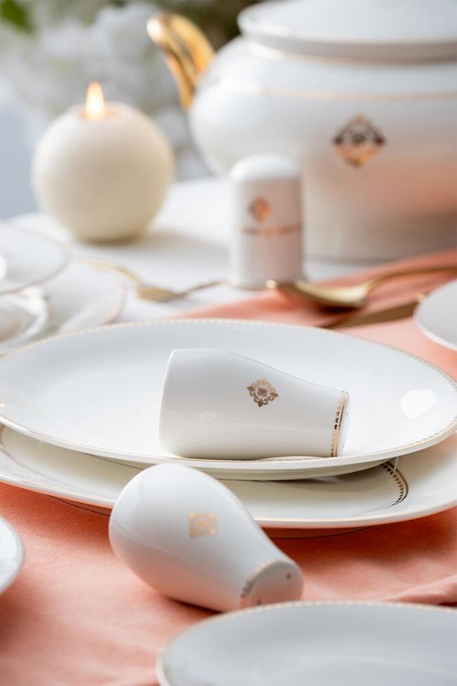 Athena 60 Piece Gold Porcelain Dinner Set For 12 People - 3