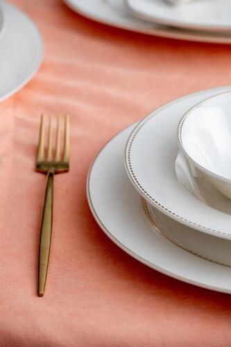 Athena 60 Piece Gold Porcelain Dinner Set For 12 People - 7