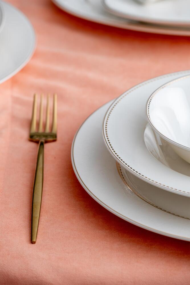 Athena 60 Piece Gold Porcelain Dinner Set For 12 People - 7