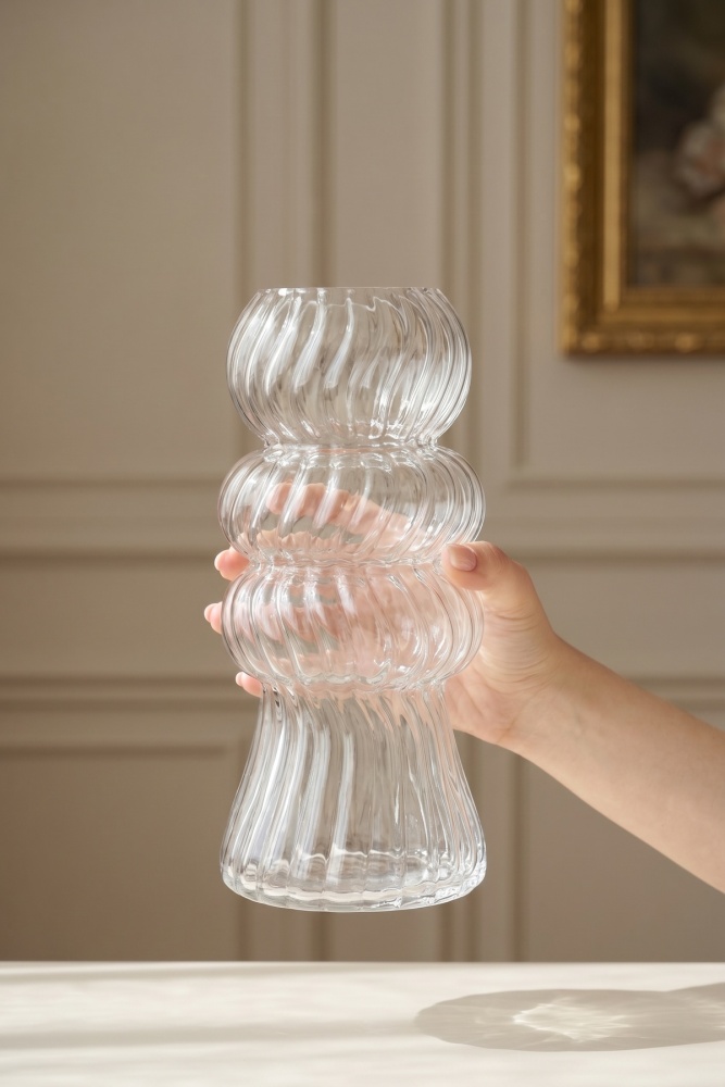Aura Boğum Cam Vazo - 25 cm - 3