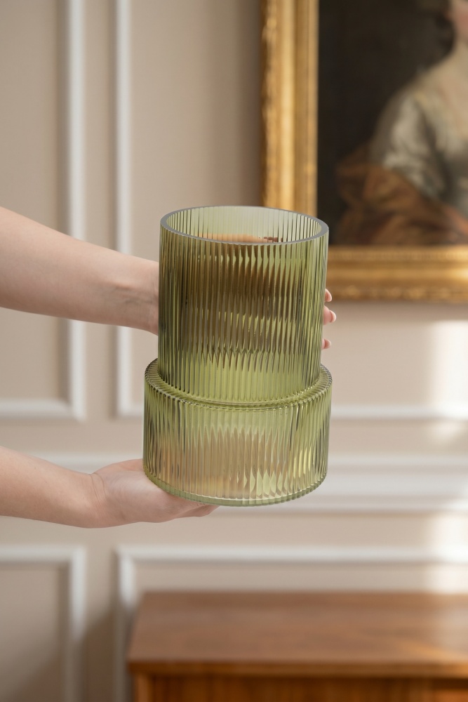 Aura Cam Vazo Yeşil - 20 cm - 3